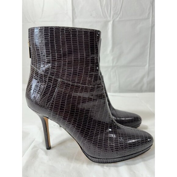 Jimmy Choo grey lizard embossed Leather Bootie Boots Size 8.5 - Picture 3 of 14